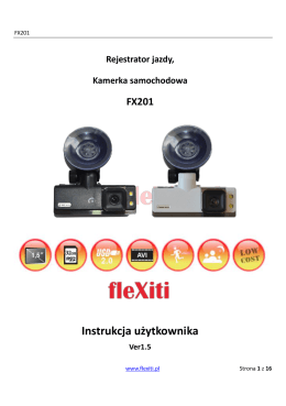 Polska instrukcja kamerki samochodowej FX201