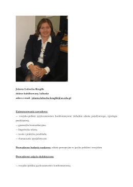 dr hab. Jolanta Lubocha-Kruglik