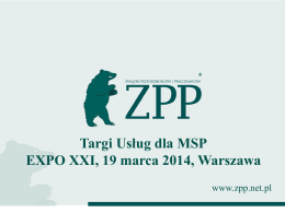 Targi Usług dla MSP EXPO XXI, 19 marca 2014