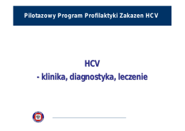 HCV - klinika, diagnostyka, leczenie