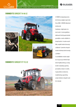 Farmer traktor -- F5 és TE sorozat - Szal