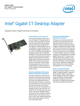 Intel® Gigabit CT Desktop Adapter
