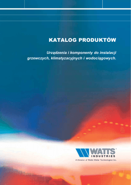 Pobierz katalog - WATTS industries