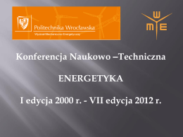 Historia Konferencji - energetyka 2014