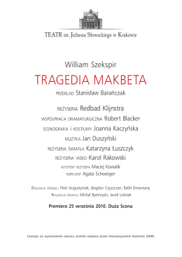TRAGEDIA MAKBETA - Teatr Słowackiego