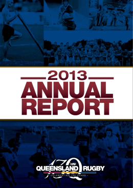 2013 Queensland Rugby Annual Report I