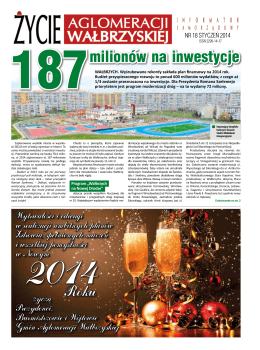 milionów na inwestycje - Aglomeracja Wałbrzyska
