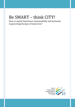 think CITY! - Biuro Regionalne Województwa Śląskiego w Brukseli