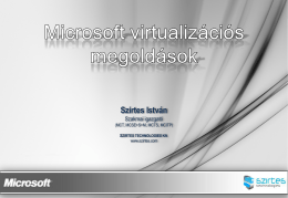 MS Virtualizációs Technológiák