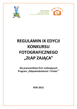 Regulamin IX Edycji Konkursu Fotograficznego