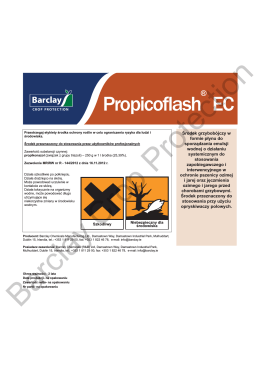 Propicoflash® EC Label