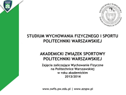 www.swfis.pw.edu.pl - AZS Politechnika Warszawska