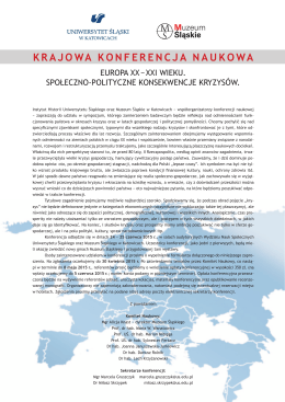 krajowa konferencja naukowa - Instytut Historii Uniwersytetu Śląskiego