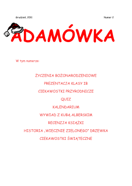 Adamówka nr 2/2011-12 - Gimnazjum im. Adama Mickiewicza w