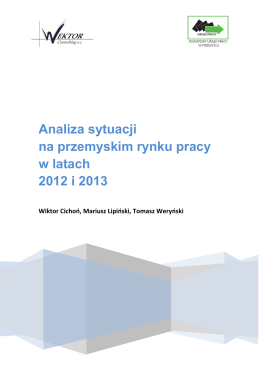 Analiza sytuacji na przemyskim rynku pracy w latach 2012 i 2013 r.