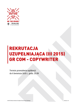 Copywriter - Związek Harcerstwa Polskiego