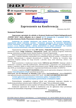 Zaproszenie i Ramowy program - PDF