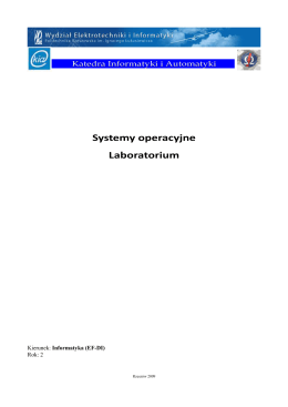Systemy operacyjne Laboratorium