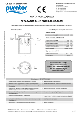 separator blue sb10k-12-00-160n - Purator Polska Ekotechnika Sp