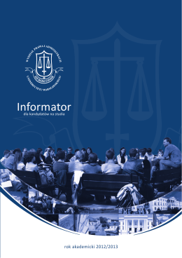 Informator - Wydział Prawa i Administracji UW