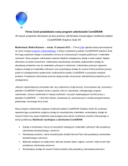 Firma Corel przedstawia nowy program członkowski CorelDRAW