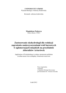 Raport 2012: Zastosowanie ekohydrologii dla redukcji zagrożenia