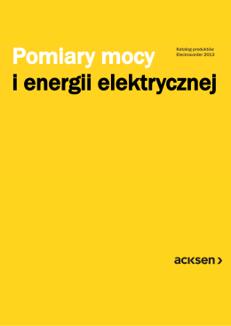 Pomiary mocy i energii elektrycznej