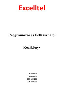 Programozói és Felhasználói Kézikönyv