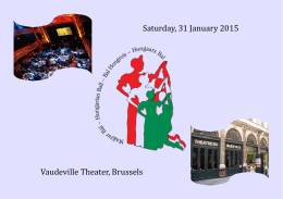 Saturday, 31 January 2015 Vaudeville Theater