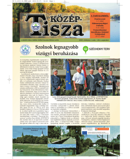 Szolnok legnagyobb vízügyi beruházása - Közép-Tisza