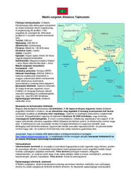 Maldív-szigetek Általános Tájékoztató