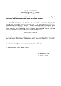 Uchwała Nr XXXVI/225/14 Rady Gminy w Baćkowicach