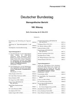 Plenarprotokoll 17/168 - DIP des Bundestages