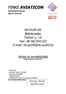 FINKE AVIATICON - Hő-Profil Kft.