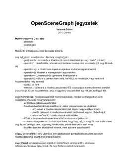 OpenSceneGraph jegyzetek