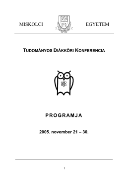 2005. évi TDK Konferencia