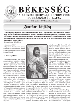 2. szám - Székesfehérvári Református Egyházközség
