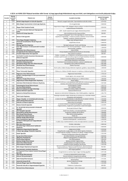 HUNG 2014 formai ellenőrzés alapján elutasított pályázatok