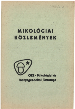 Mikológiai Közlemények - Clusiana (1978)
