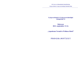 Programfüzet - Szegedi Tudományegyetem