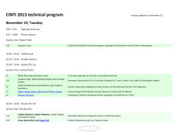 CINTI 2013 technical program