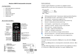 MaxCom MM715 beüzemelési útmutató