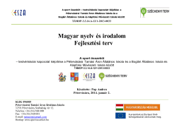 Magyar nyelv fejlesztési terv (pdf)