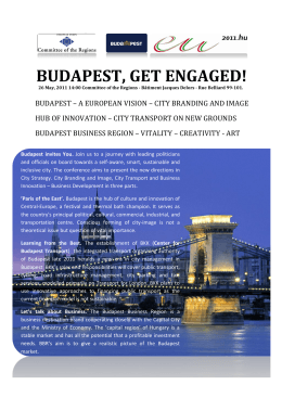 BUDAPEST, GET ENGAGED! - Budapest Business Region