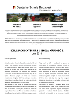 Iskolai hírmondó 6. 2013-2014