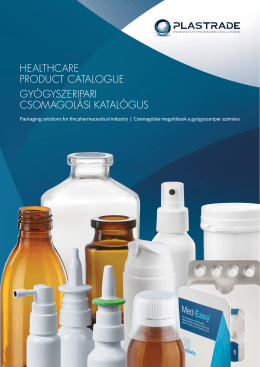 HealtHcare Product catalogue gyógyszeriPari