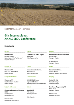 6th International AMALGEROL Conference