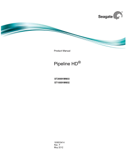 Pipeline HD® SATA Product Manual - 100633414
