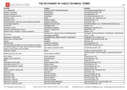 THE DICTIONARY OF CABLE TECHNICAL TERMS