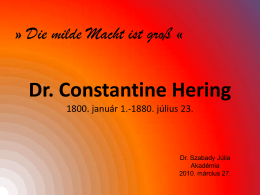 Dr. Constantine Hering (.pdf) - Dr. Szabady Júlia gyógyszerész